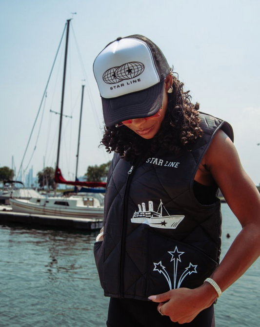 Global Stars Black Trucker Hat